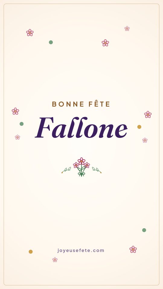 Image « Bonne fête Fallone » au format story
