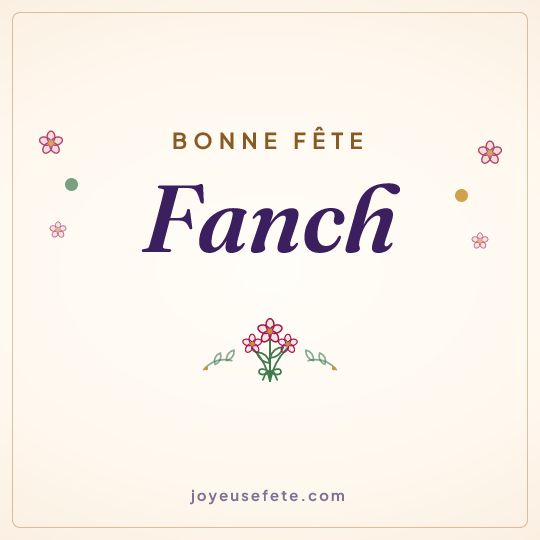 Image carrée « Bonne fête Fanch » pour WhatsApp