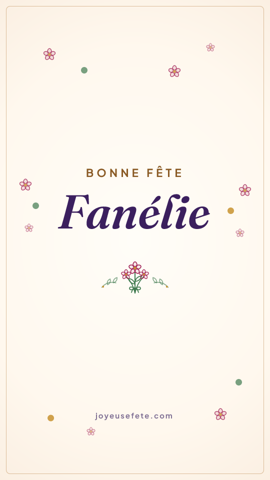 Image « Bonne fête Fanélie » au format story