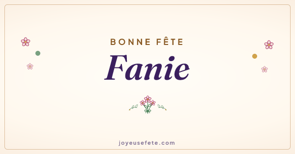 Image « Bonne fête Fanie » au format large