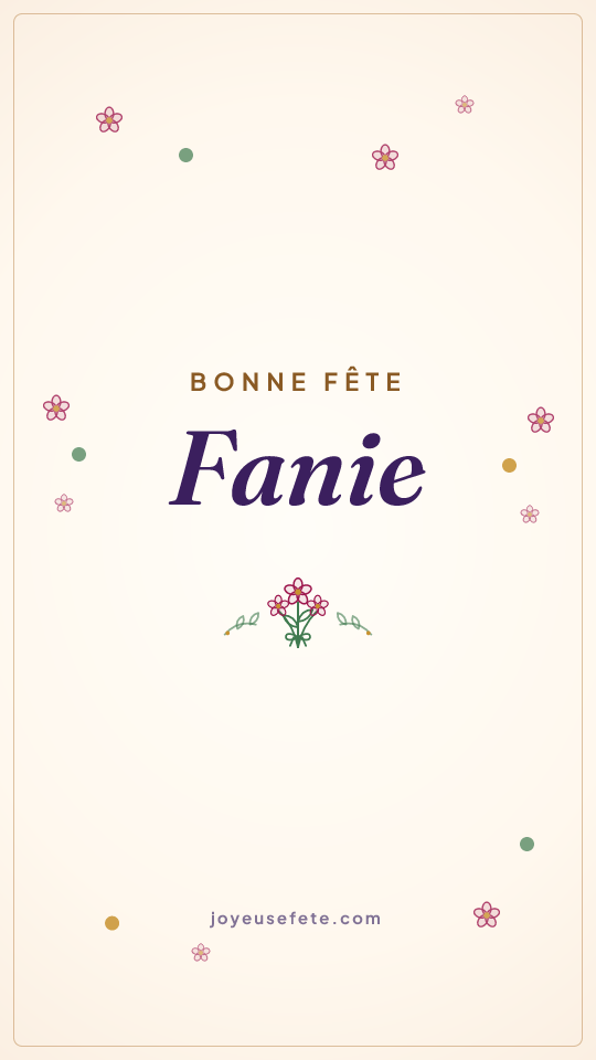 Image « Bonne fête Fanie » au format story