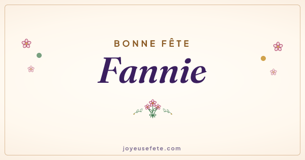 Image « Bonne fête Fannie » au format large