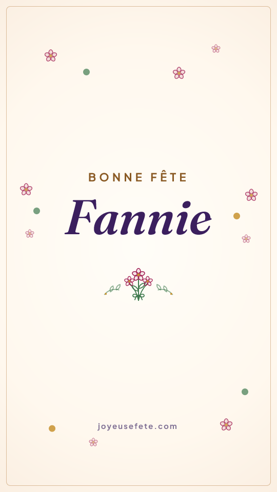 Image « Bonne fête Fannie » au format story