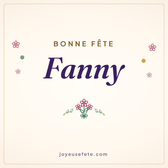 Image carrée « Bonne fête Fanny » pour WhatsApp