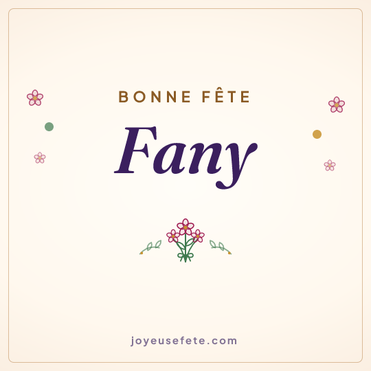 Image carrée « Bonne fête Fany » pour WhatsApp