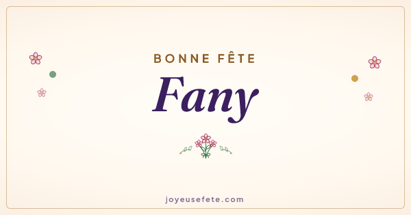 Image « Bonne fête Fany » au format large