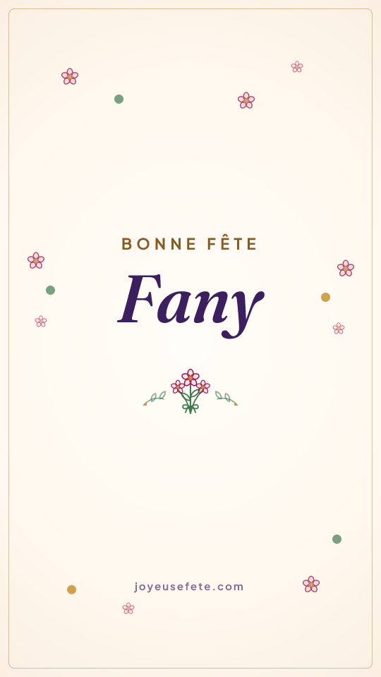 Image « Bonne fête Fany » au format story