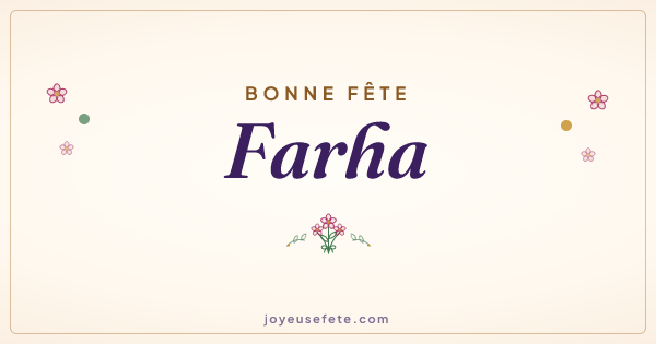 Image « Bonne fête Farha » au format large