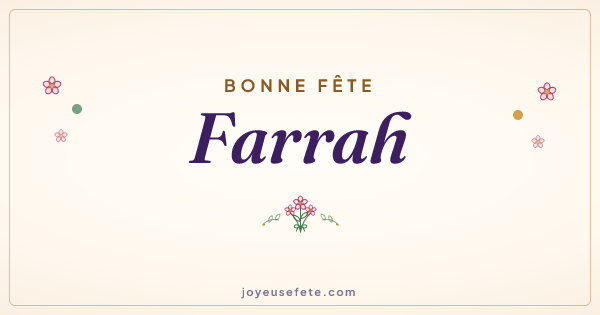 Image « Bonne fête Farrah » au format large