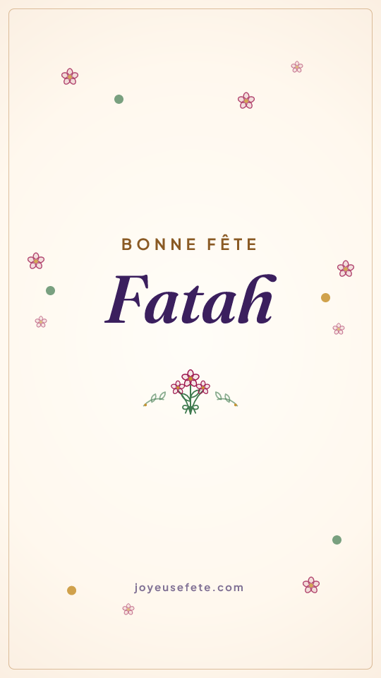 Image « Bonne fête Fatah » au format story
