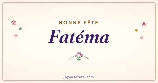 Image « Bonne fête Fatéma » au format large