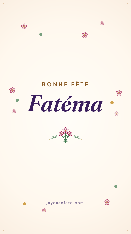 Image « Bonne fête Fatéma » au format story