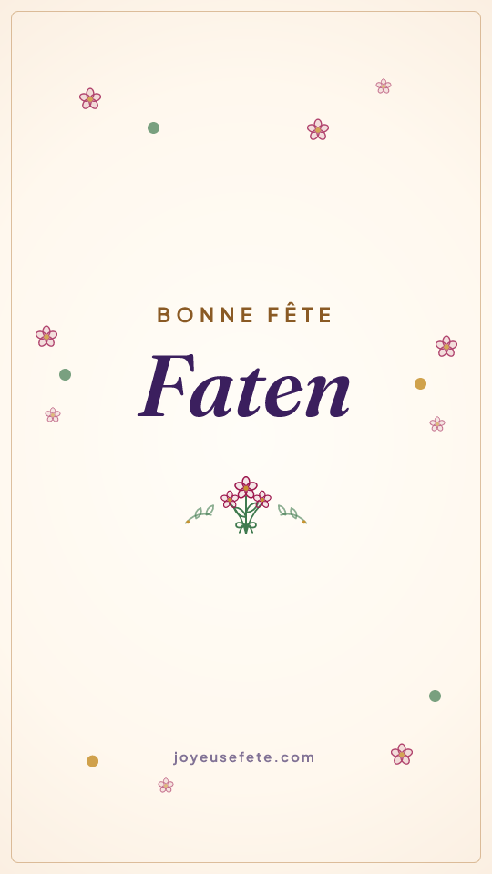 Image « Bonne fête Faten » au format story