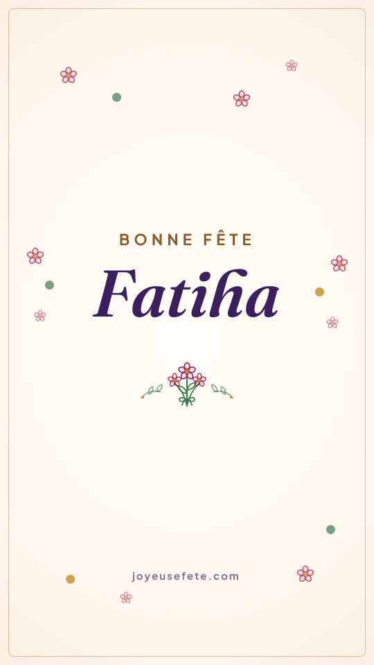 Image « Bonne fête Fatiha » au format story