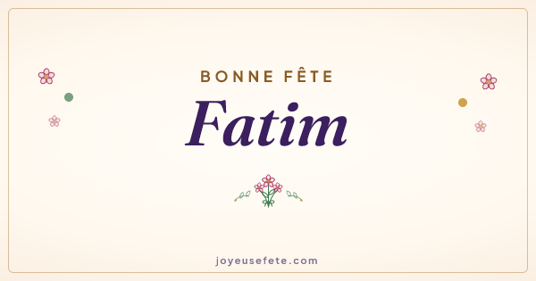 Image « Bonne fête Fatim » au format large