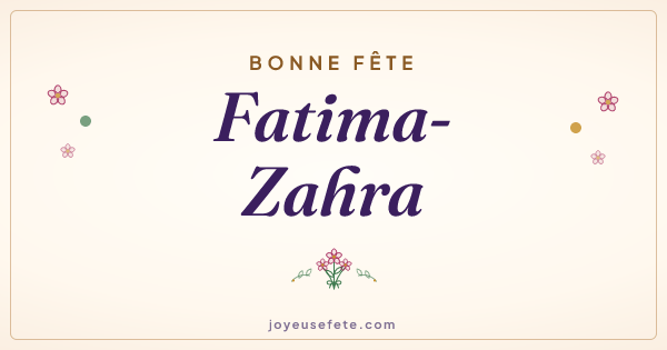 Image « Bonne fête Fatima-Zahra » au format large