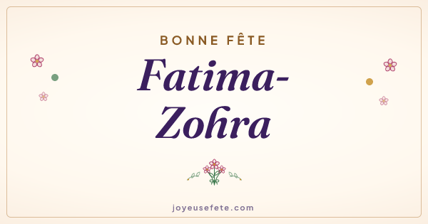 Image « Bonne fête Fatima-Zohra » au format large