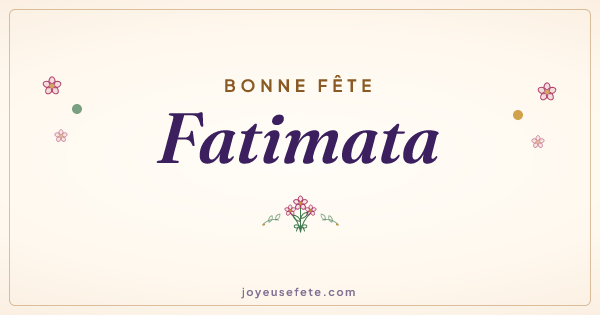 Image « Bonne fête Fatimata » au format large