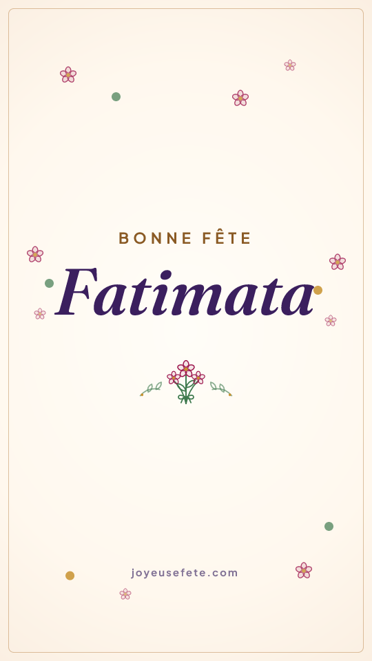Image « Bonne fête Fatimata » au format story