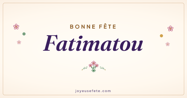 Image « Bonne fête Fatimatou » au format large