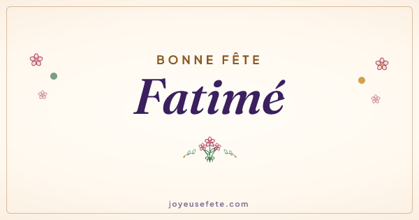 Image « Bonne fête Fatimé » au format large
