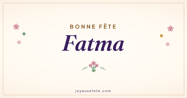 Image « Bonne fête Fatma » au format large