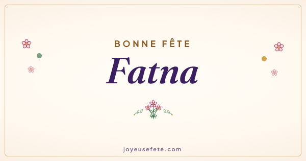Image « Bonne fête Fatna » au format large