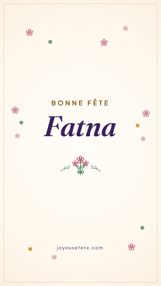 Image « Bonne fête Fatna » au format story