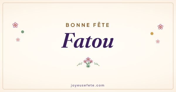 Image « Bonne fête Fatou » au format large