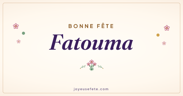 Image « Bonne fête Fatouma » au format large
