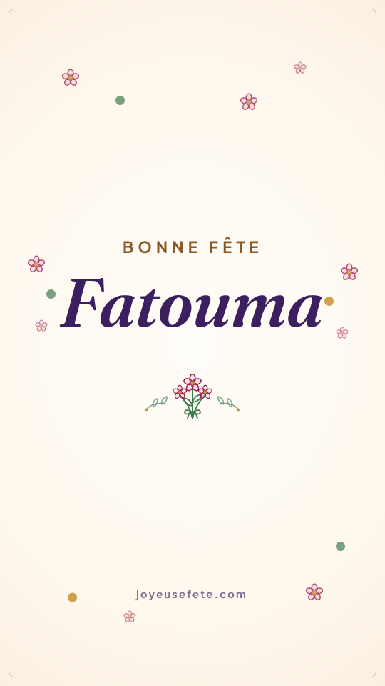 Image « Bonne fête Fatouma » au format story