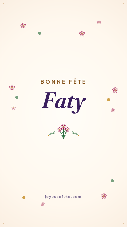 Image « Bonne fête Faty » au format story