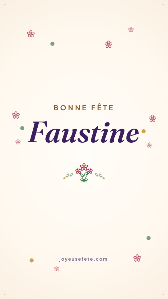 Image « Bonne fête Faustine » au format story