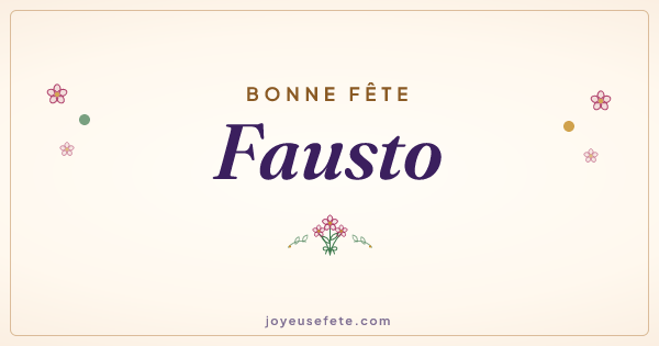 Image « Bonne fête Fausto » au format large