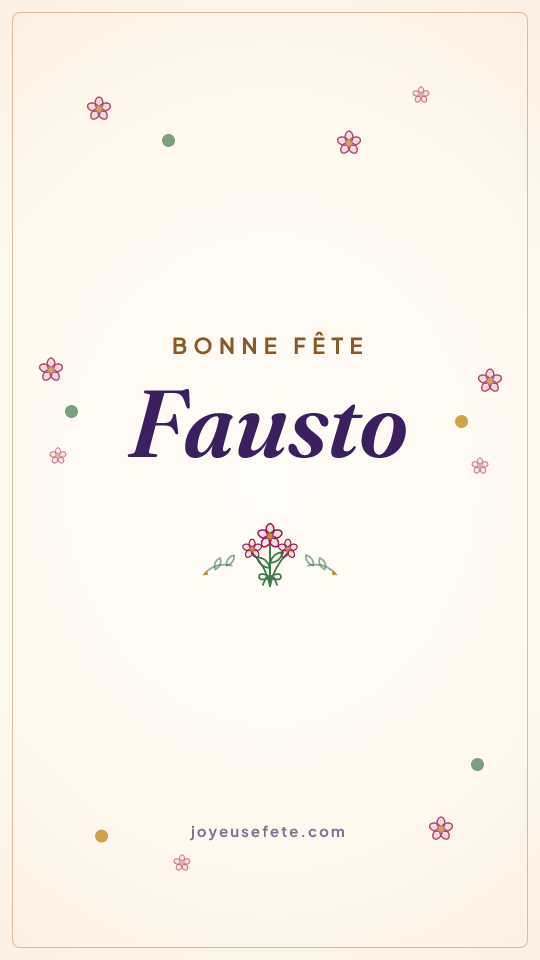 Image « Bonne fête Fausto » au format story