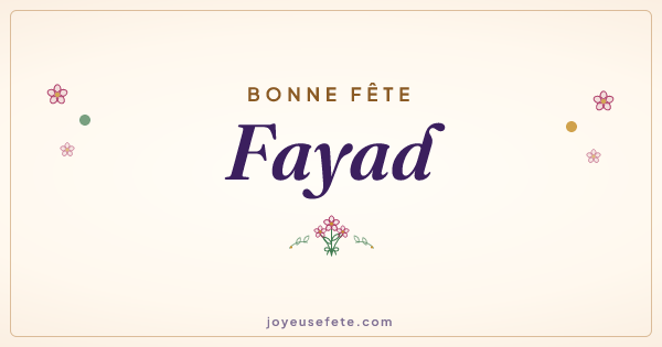Image « Bonne fête Fayad » au format large