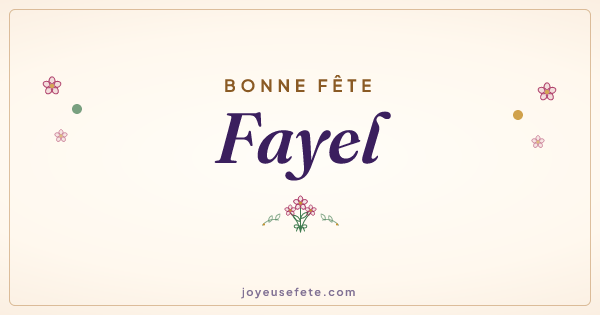 Image « Bonne fête Fayel » au format large