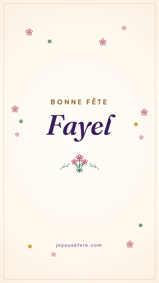 Image « Bonne fête Fayel » au format story