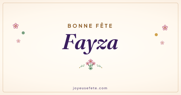 Image « Bonne fête Fayza » au format large