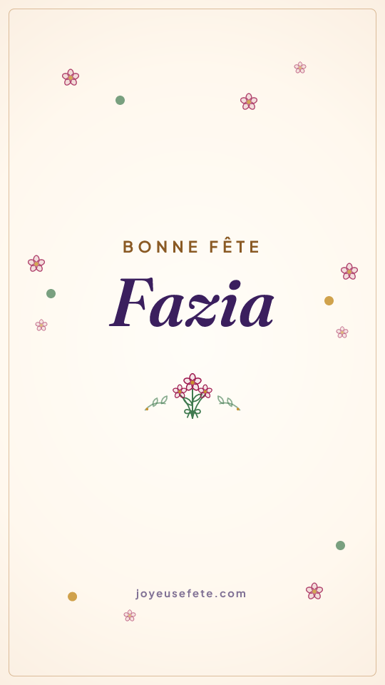 Image « Bonne fête Fazia » au format story