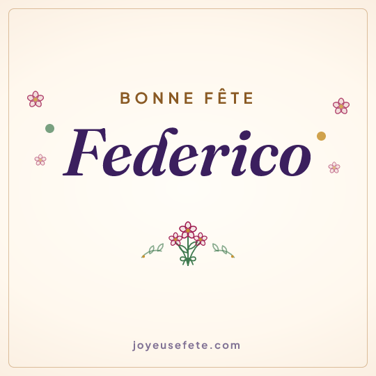Image carrée « Bonne fête Federico » pour WhatsApp