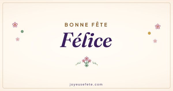 Image « Bonne fête Félice » au format large