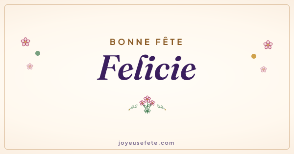 Image « Bonne fête Felicie » au format large