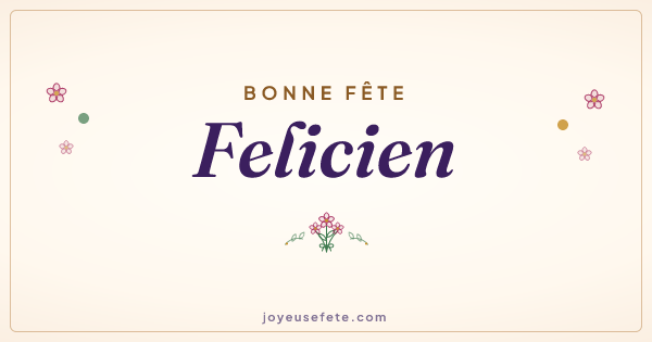 Image « Bonne fête Felicien » au format large