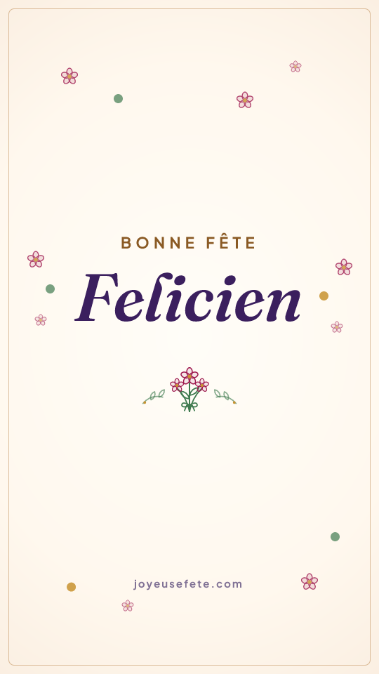 Image « Bonne fête Felicien » au format story