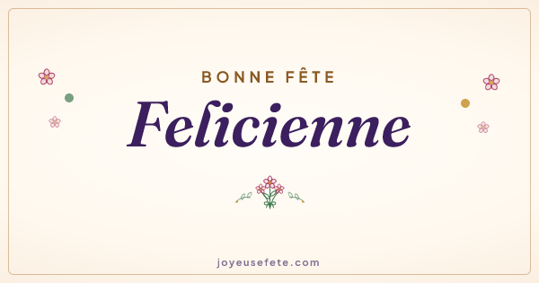 Image « Bonne fête Felicienne » au format large
