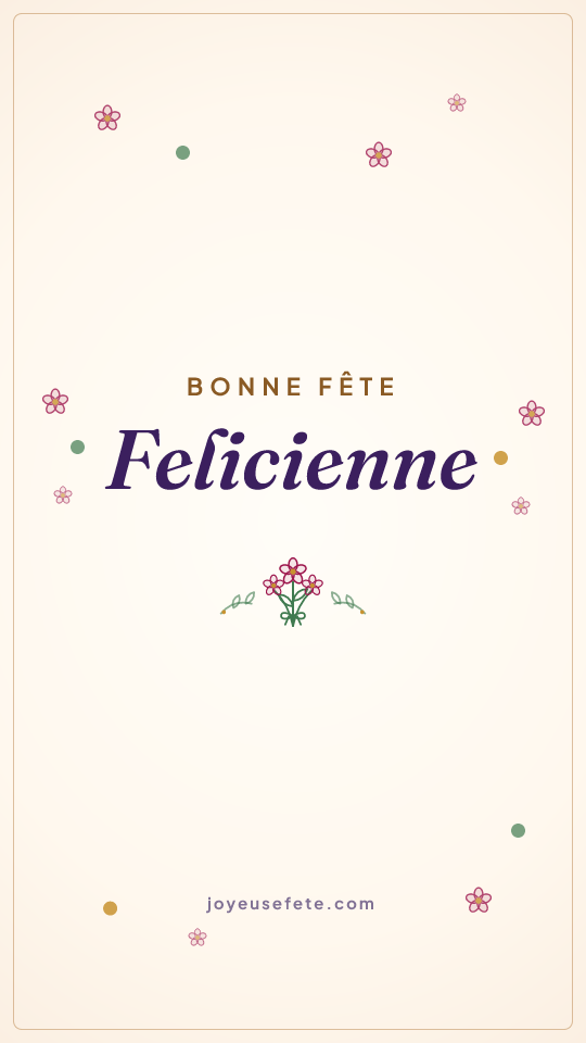 Image « Bonne fête Felicienne » au format story