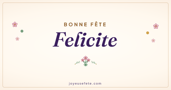 Image « Bonne fête Felicite » au format large