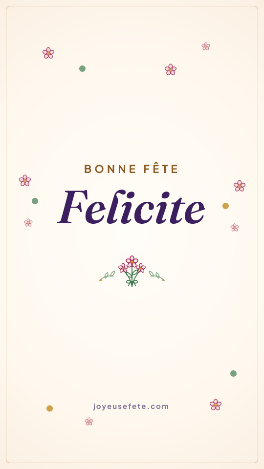Image « Bonne fête Felicite » au format story