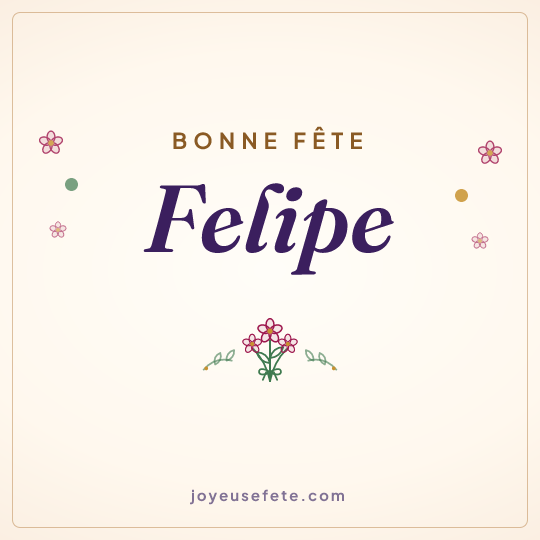 Image carrée « Bonne fête Felipe » pour WhatsApp